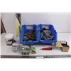 Image 1 : Stackable Shop Bins with Assorted Hardware Contents - As is