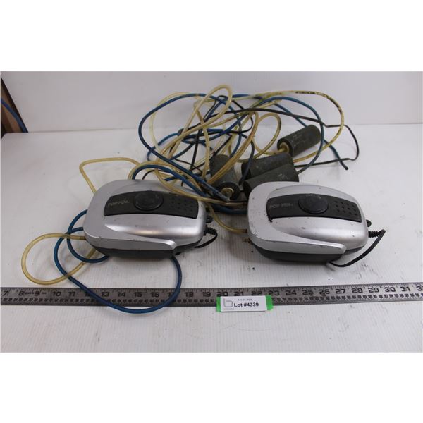 (2) Top Fin 8000 Aquarium Air Pumps - Untested - As is