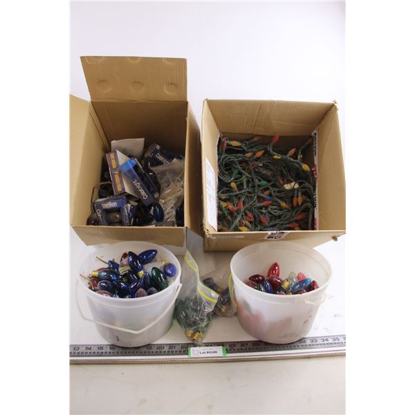 Assorted String Lights & Bulbs - Untested - As is