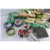 Image 2 : Assorted Tape Lot (Painter's, Masking), Tape Gun, Misc. - As is