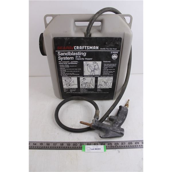 Sears/Craftsman Sandblasting System including Sand - Untested, As is