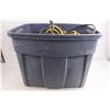 Image 3 : * Assorted Extention Cords with Rubbermaid Storage Bin - No Lid - All Untested - All As is