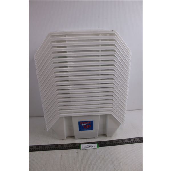 (19) Stackable Plastic Storage Bins 12.5" x 7.5"