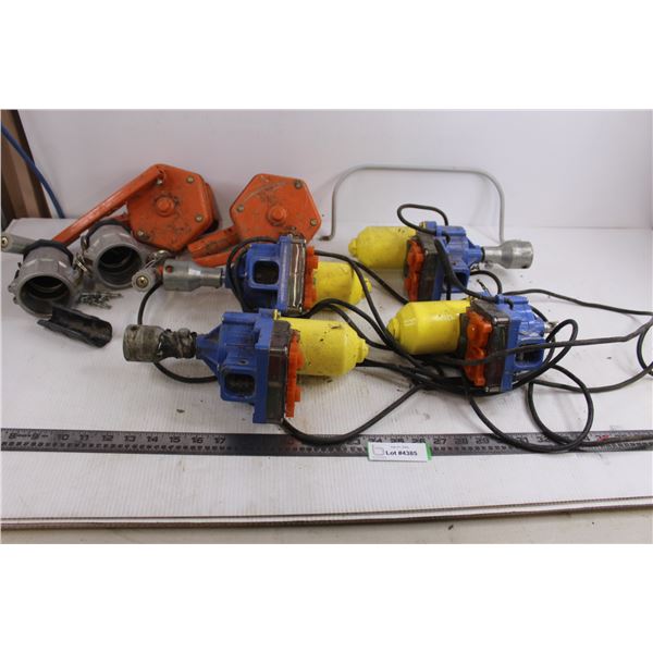 (4) Tiruss Greenhouse Roll Up Motors, (2) Hand Winches, Misc. - All As is