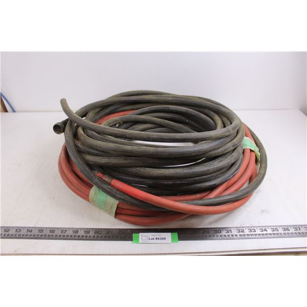 (3) Hoses (2 Cut Water & 1 Airline) - Uncertain Lengths - As is