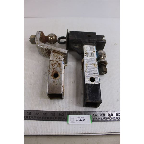 (2) Trailer Hitches (4" Ball & Adjustable) - As is