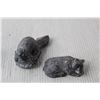 Image 2 : (5) Resin Inuit Style 'The Wolf Sculptures' Up to 2.5" Tall