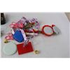 Image 2 : Sewing Supplies, Porcelain Clown Figurine, Swimming Earplugs, Assorted Greeting Cards, Misc.