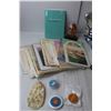 Image 4 : Sewing Supplies, Porcelain Clown Figurine, Swimming Earplugs, Assorted Greeting Cards, Misc.