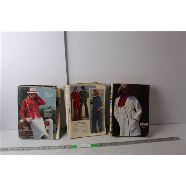 (3) Vintage Sears Catalogues- Fall/Winter '85, Fall/Winter '76, Spring/Summer '81