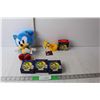 Image 1 : Sonic the Hedgehog Stuffie & (4) McDonald's Toys