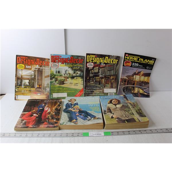 Vintage Catalogue Lot- (3) Eaton's- Fall/Winter '75, Spring/Summer '76, Christmas '75, (3) Home Desi