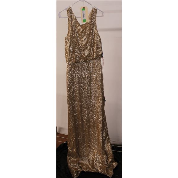 Sorella Vita Gold Colored Sequined Dress-10