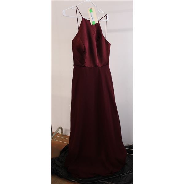 Sorella Vita Burgundy Back Tie Dress-14