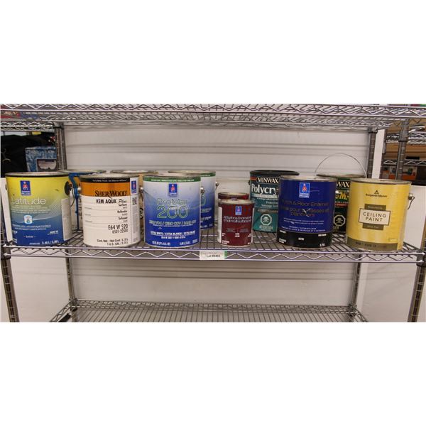 ** (12) Cans of Paint Products (Ultra Flat, Flat, Primer, Ceiling - Most Partial) CANNOT BE SHIPPED!