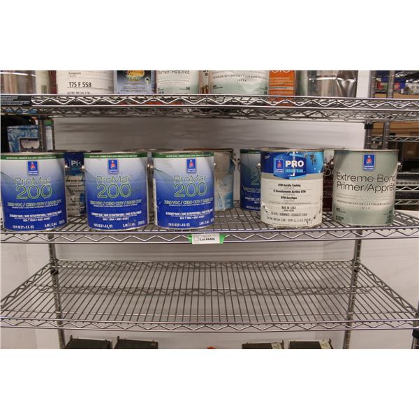 ** (10) Cans of Paint Products (Egg Shell, Primer, Ultra Deep - Most Partial) CANNOT BE SHIPPED!!!