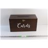 Image 1 : Wooden Card Box 16'' x 8 1/2'' x 7''