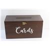 Image 2 : Wooden Card Box 16'' x 8 1/2'' x 7''