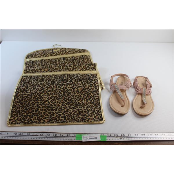 Leopard Print Closet Organizer and Ardene Ladies Shoes - Size 8
