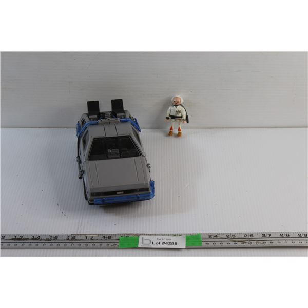 Back to the Future GMC DeLorean Car Toy and Doc Figurine