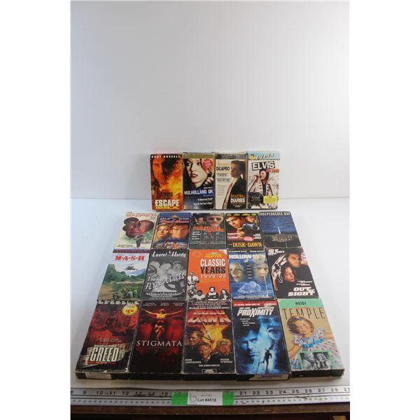 (19) Video Cassettes - Elvis on Tour, Temple and Independence Day