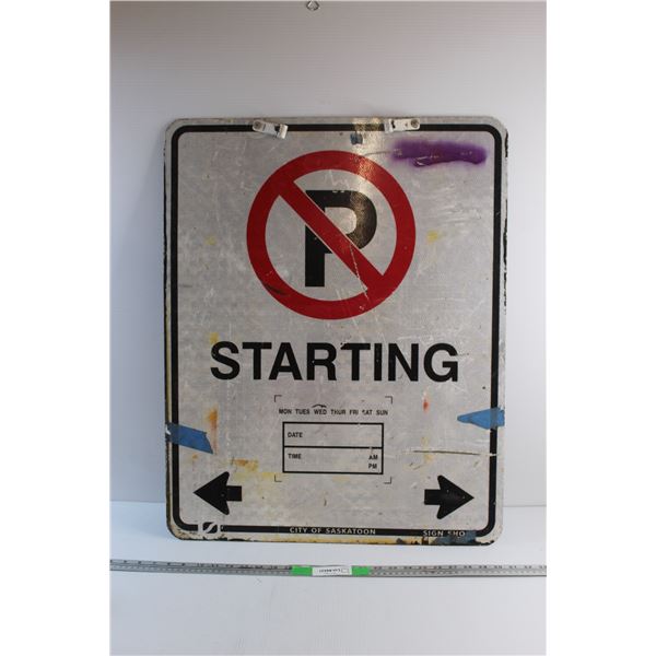 No Parking Sign 30'' x 24''