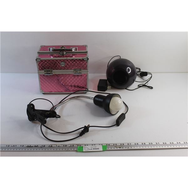 London Soho Jewelry Box, Desk Lamp and iHome Radio Alarm Clock - Tested