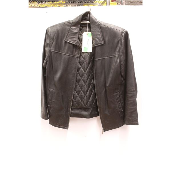 * Men's Leather Jacket - Size S, Consignor Says Genuine Leather with Removable Polyester Lining