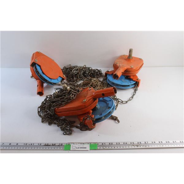 (3) Tiruss Green House Chain Crank Winches