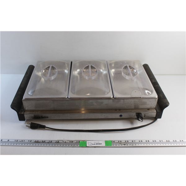 Case Dolce 3 Section Food Warmer - Tested