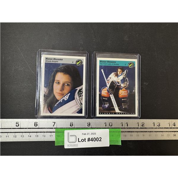 (2) Manon Rhéaume Hockey Trading Cards 1993 Classic Games Edition