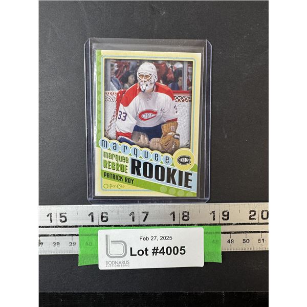 Patrick Roy Marquee Rookie OPC Hockey Card 2012