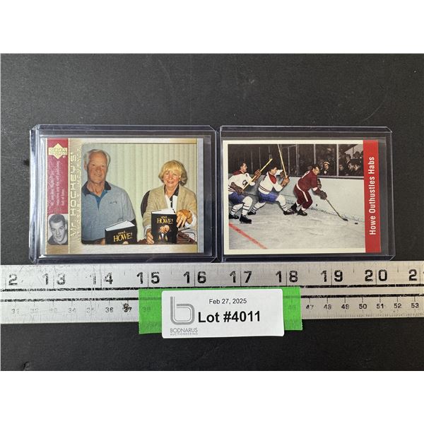 (2) Gordie Howe Hockey Trading Cards - Various Years