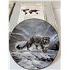Image 4 : (2) Collector Plates: "Baby Seals" by Royal Grafton & Snow Leopards "Fleeting Encounter"