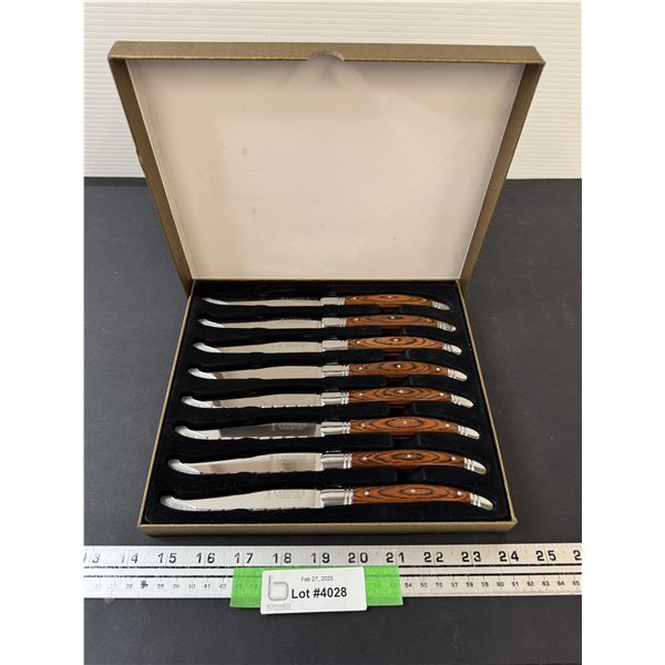 Laguiole Steak Knife Set in Box (Eight Knives)