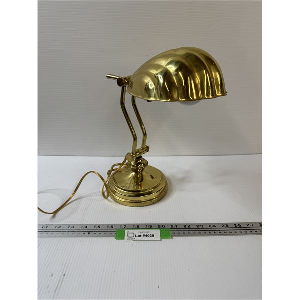 Brass Shell Desk Lamp - 12" x 10.5"