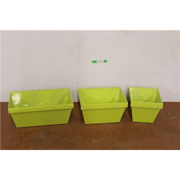 (12) Metal Planters/Bins/Hoppers