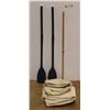 Image 1 : *Painters Tarp, (2) 52'' Paddles and Broom Handle