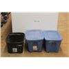 Image 1 : *(3) Plastic Tubs and (2) Lids 15'' x 23'' x 17''