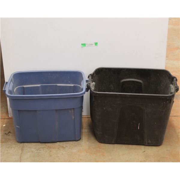 *(2) Plastic Tubs 25'' x 17'' x 16''