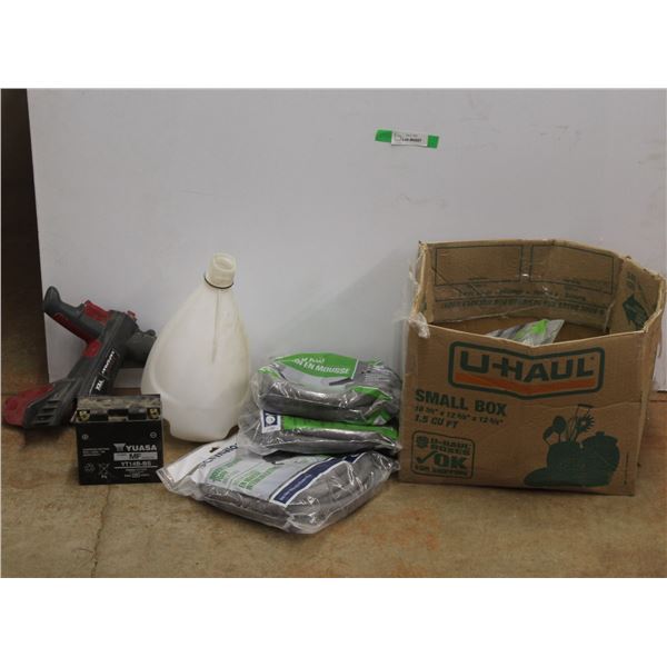 *Backer Rods, Paint Spray Gun, Yuasa PP Battery and Misc - Cannot Be Shipped