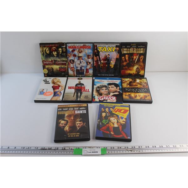 (10) DVD Movies - Man of the House, Grease and The Rock Walking Tall