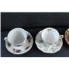 Image 4 : (4) Porcelain Tea Cup & Saucer Sets: Royal Albert & Queen Anne