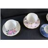 Image 6 : (5) Porcelain Tea Cup & Saucer Sets: Royal Vale & Royal Albert & Cololough, Queen Anne