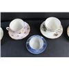 Image 7 : (5) Porcelain Tea Cup & Saucer Sets: Royal Vale & Royal Albert & Cololough, Queen Anne