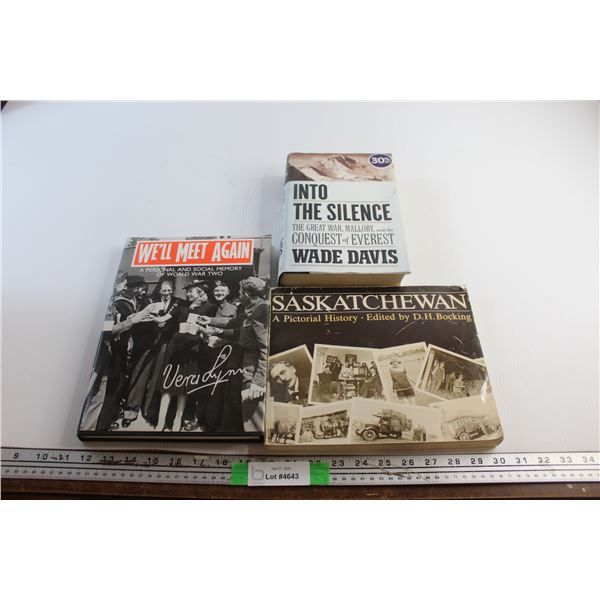 (3) Books - We'll Meet Again, Into The Silence and Saskatchewan