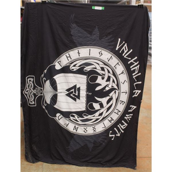 Valhalla Awaits Norse Banner 72'' x 60''
