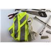Image 7 : Safety Straps, Soldering Gun, Power Bar, Hand Saw, Tape Measure, Box Cutter, Adjustable Wrench and M