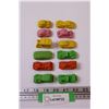 Image 1 : (12) Pencil/Rubber Vehicle Style Erasers - Assorted
