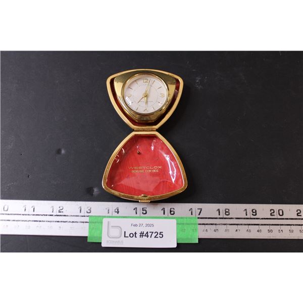 Westclox Vintage Foldable End Table Clock - Needs Some Repair